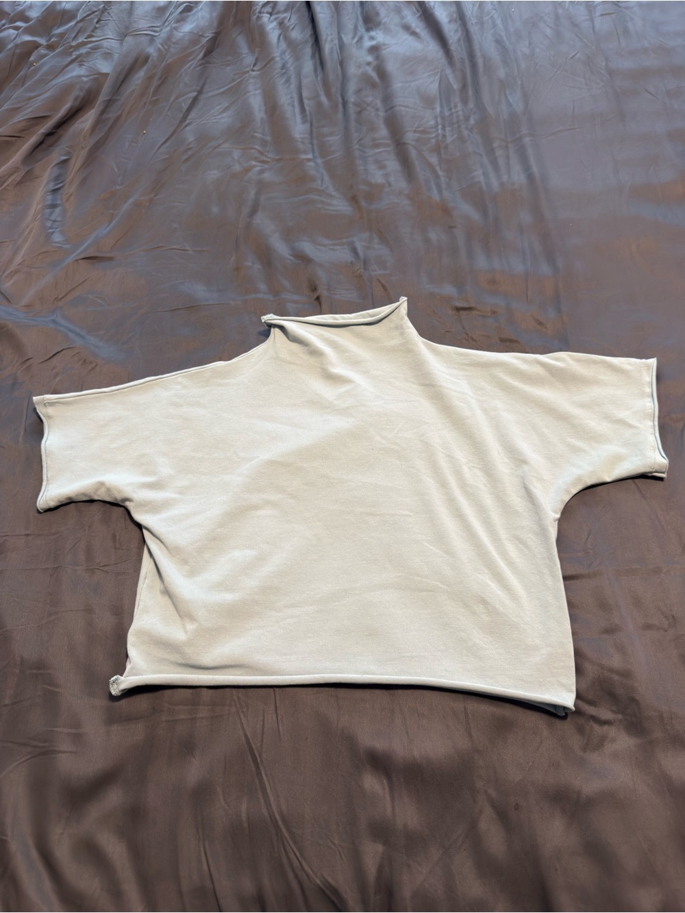 SKIMS Light Gray Mock Neck Dolman Top